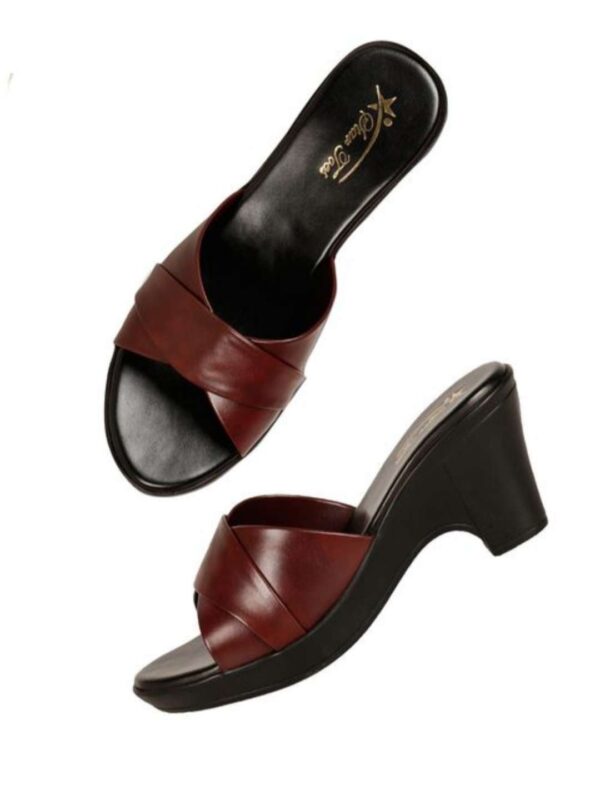 Slim Cross straps block heel for womens - Image 8