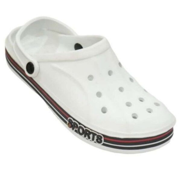 Lightweight white Sports clogs for men