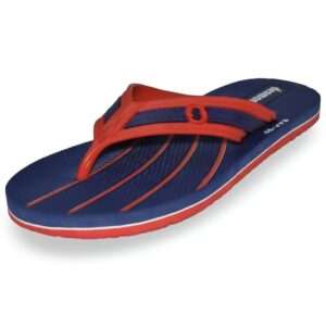 Embossed Navy blue slippers for men