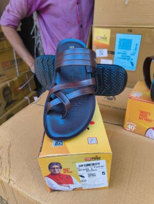 Vkc brown pu men sandals