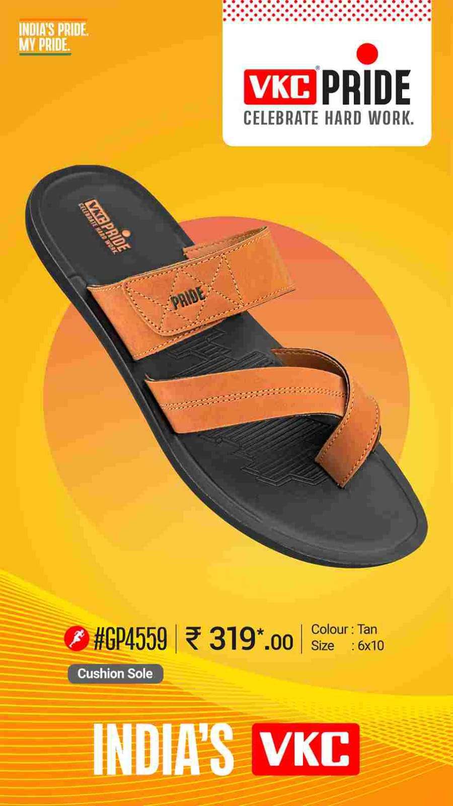 Gp4559 Tan pu sandals for men