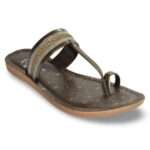 Brown pu kolhapuri sandal for women