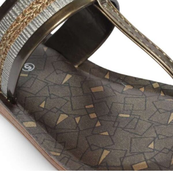 Brown pu kolhapuri sandal for women - Image 4