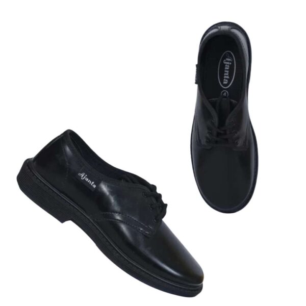 Ajanta Black lace Derby school shoes for boys kids(1 to 15 years) - Image 2