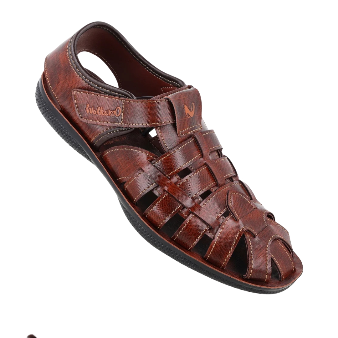 Walkarro men covering sandals brown
