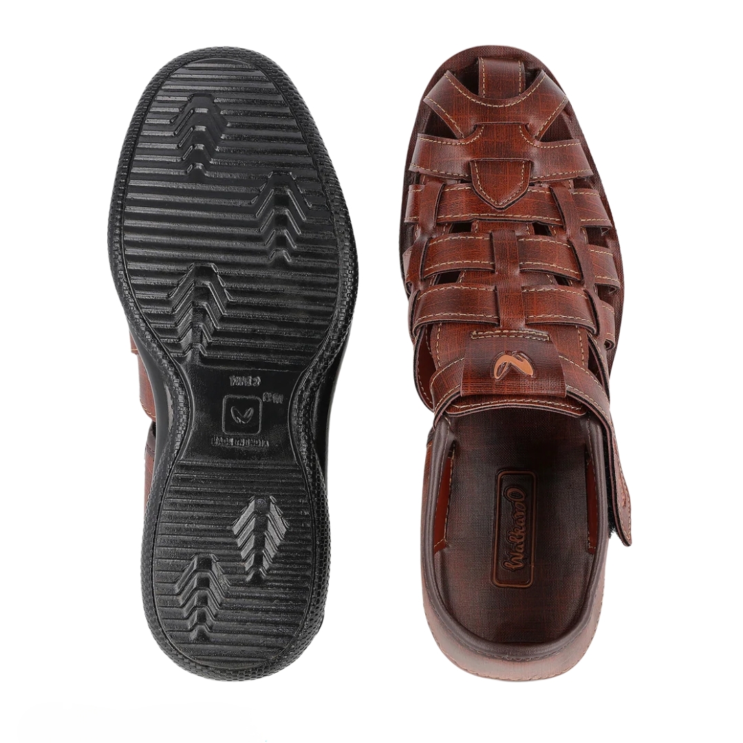 Walkarro men covering sandals brown - Image 3