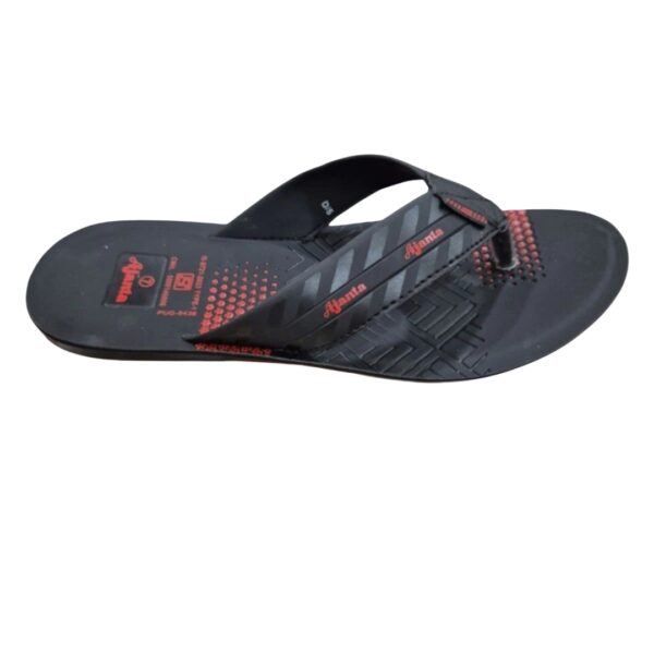 Ajanta pu slippers for men black