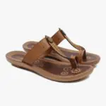 Asian kolhapuri sandal for women Brown
