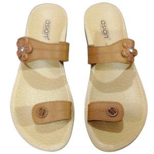Asian Flat sandal for women Tan