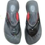 Asian v shape black sandal