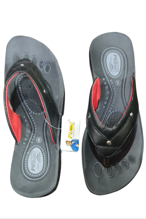 Asian v shape black sandal - Image 3