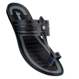 Paragon vertex kolhapuri black 6863 men sandal