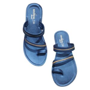 Paragon mascara 5276 Blue flat sandal for women