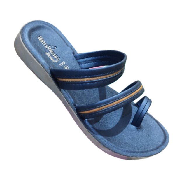 Paragon mascara 5276 Blue flat sandal for women - Image 3