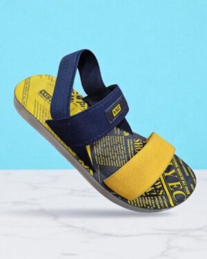 Vkc blue yellow trendy men sandals