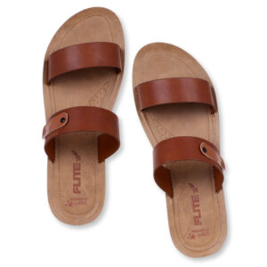 Flite Tan flat sandal for women pul195(Extra-soft)