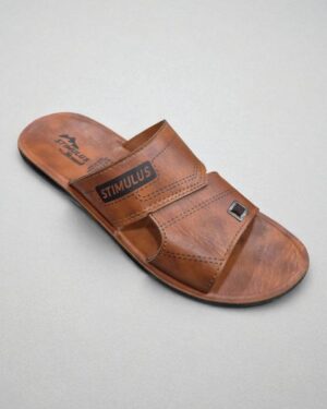 Stimulas men pu sandal Tan
