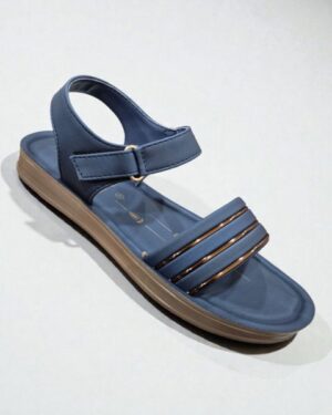 Vkc flat ladies belt sandal Navy blue