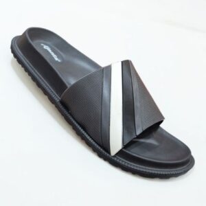 Ajanta Black-Grey Sliders for Men