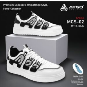 Aygo black - white sneakers for men