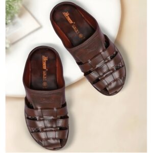 Paragon max brown casual sandals for men