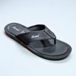 Paragon v shape men black sandal soft cushion