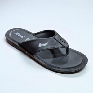 Paragon v shape men black sandal soft cushion | Footplx