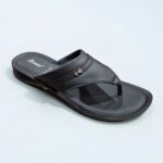 Paragon full black flat sandal for women soft cushion