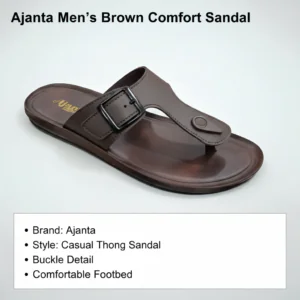 Ajanta men's brown comfortable sandal soft cushion