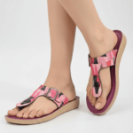 Ajanta T Shape Flat Sandals for Women | Stylish Lightweight Casual T Strap Ladies Sandals