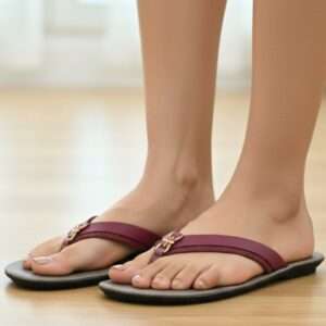 Ajanta V Shape Flat Sandals for Women | Lightweight Comfortable Casual Daily Wear Ladies Flats