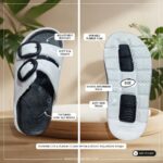 Lightweight Eva black- white adjustable strap men sandal