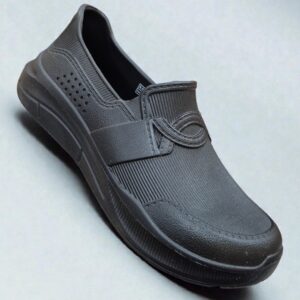 Flite Men's PVC Shoes Black Slip-On Comfortable Walking Shoes