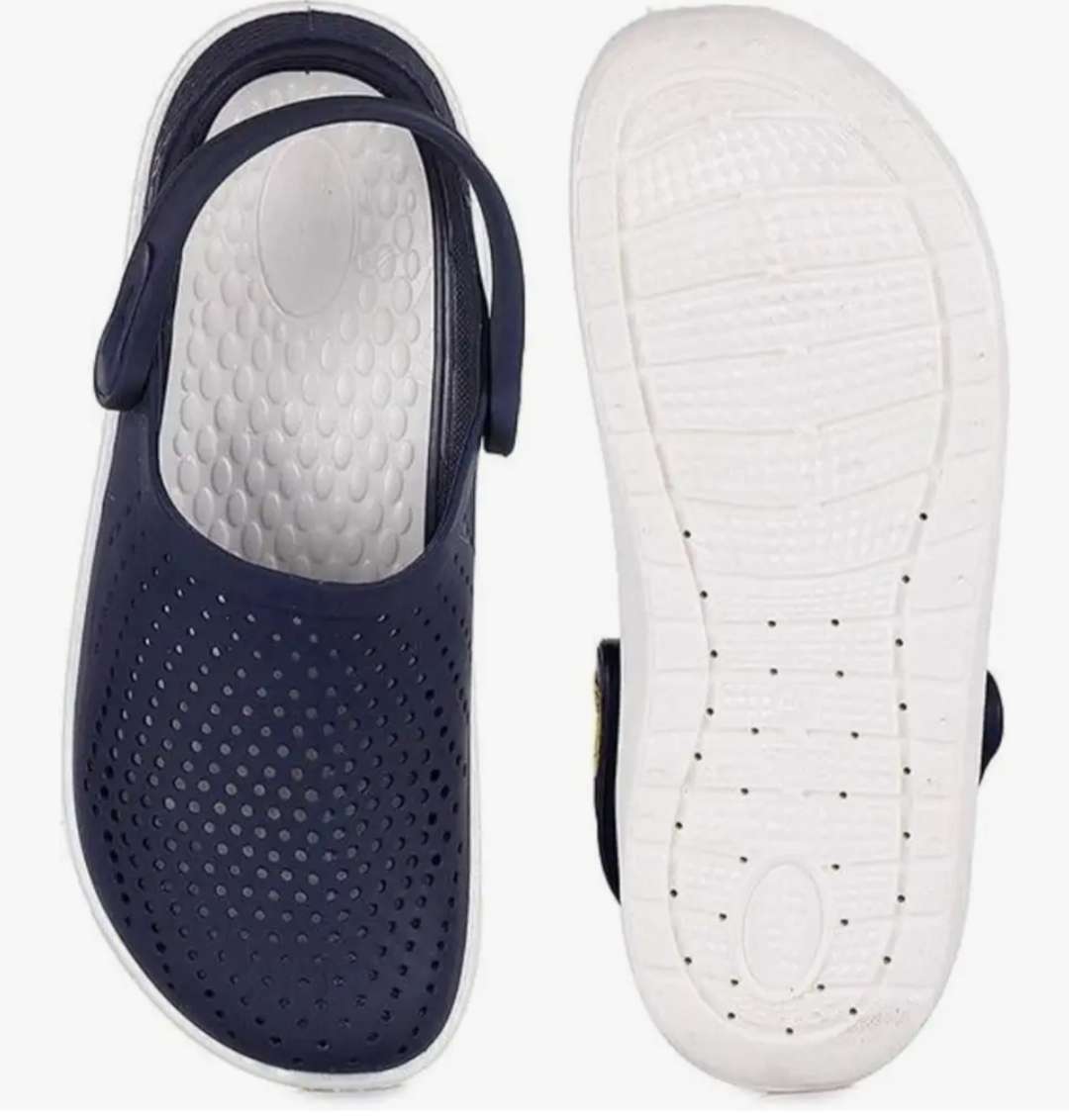 Unisex EVA Garden Clogs with Adjustable Back Strap | Lightweight Breathable Comfort Sandals | Navy Blue - Image 3