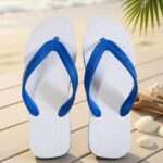 Traditional white - blue men hawai slippers
